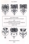 DICTIONNAIRE BIOGRAPHIQUE ET GENEALOGIQUE DES CHEVALIERS DE MALTE DE LA LANGUE D'AUVERGNE SOUS LANCIEN REGIME